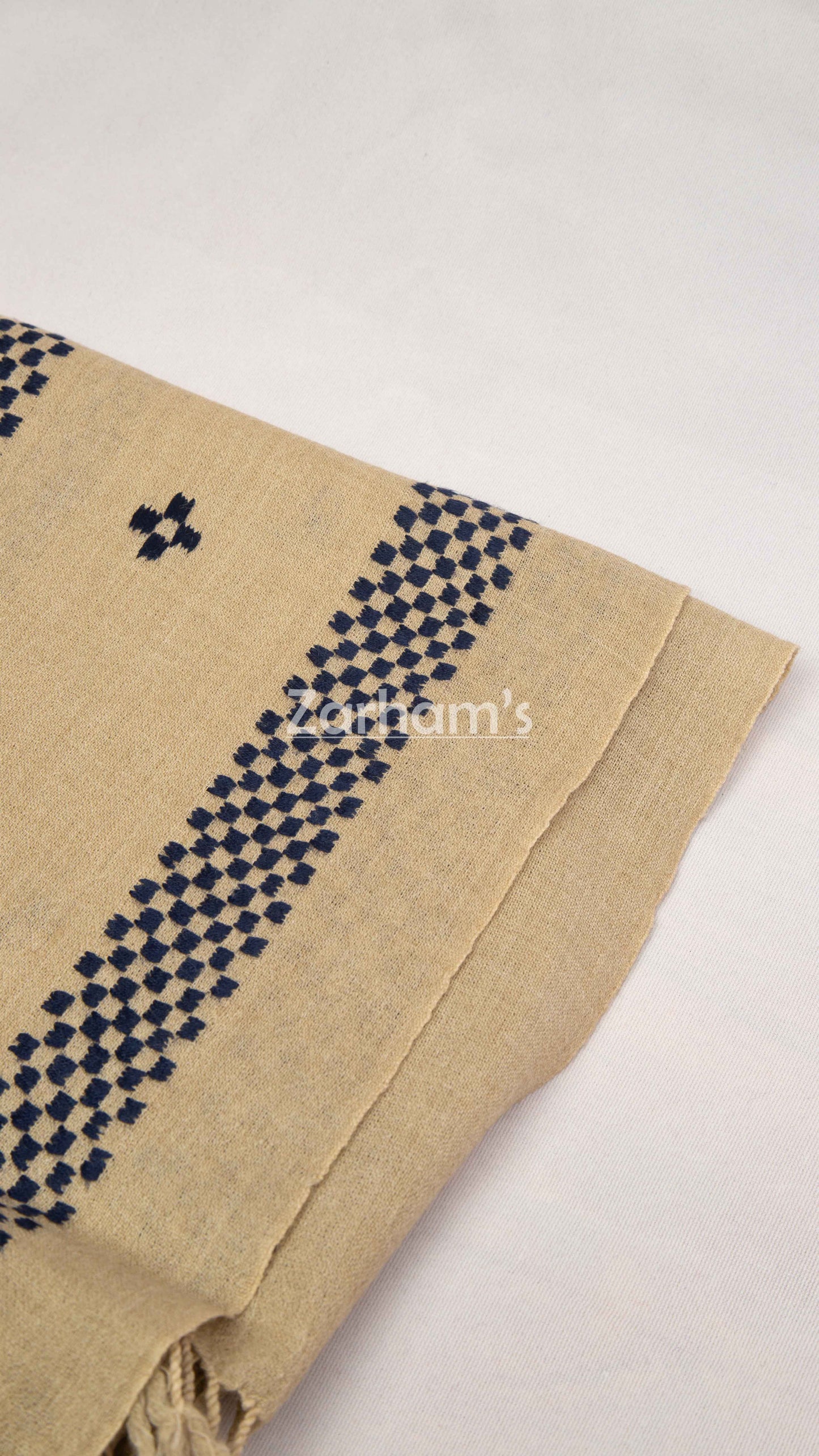 Handmade Premium quality strip embroidered Pashmina Shawl