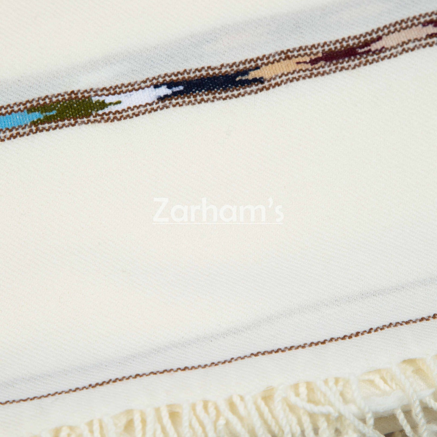Pure Wool Premium quality handmade men's Off white Shawl