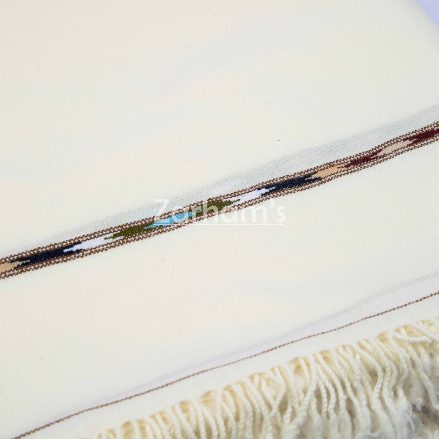 Pure Wool Premium quality handmade men's Off white Shawl