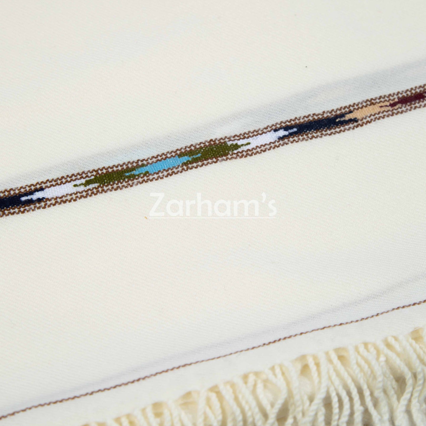 Pure Wool Premium quality handmade men's Off white Shawl
