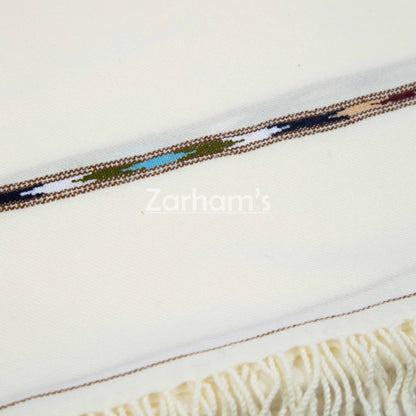 Pure Wool Premium quality handmade men's Off white Shawl