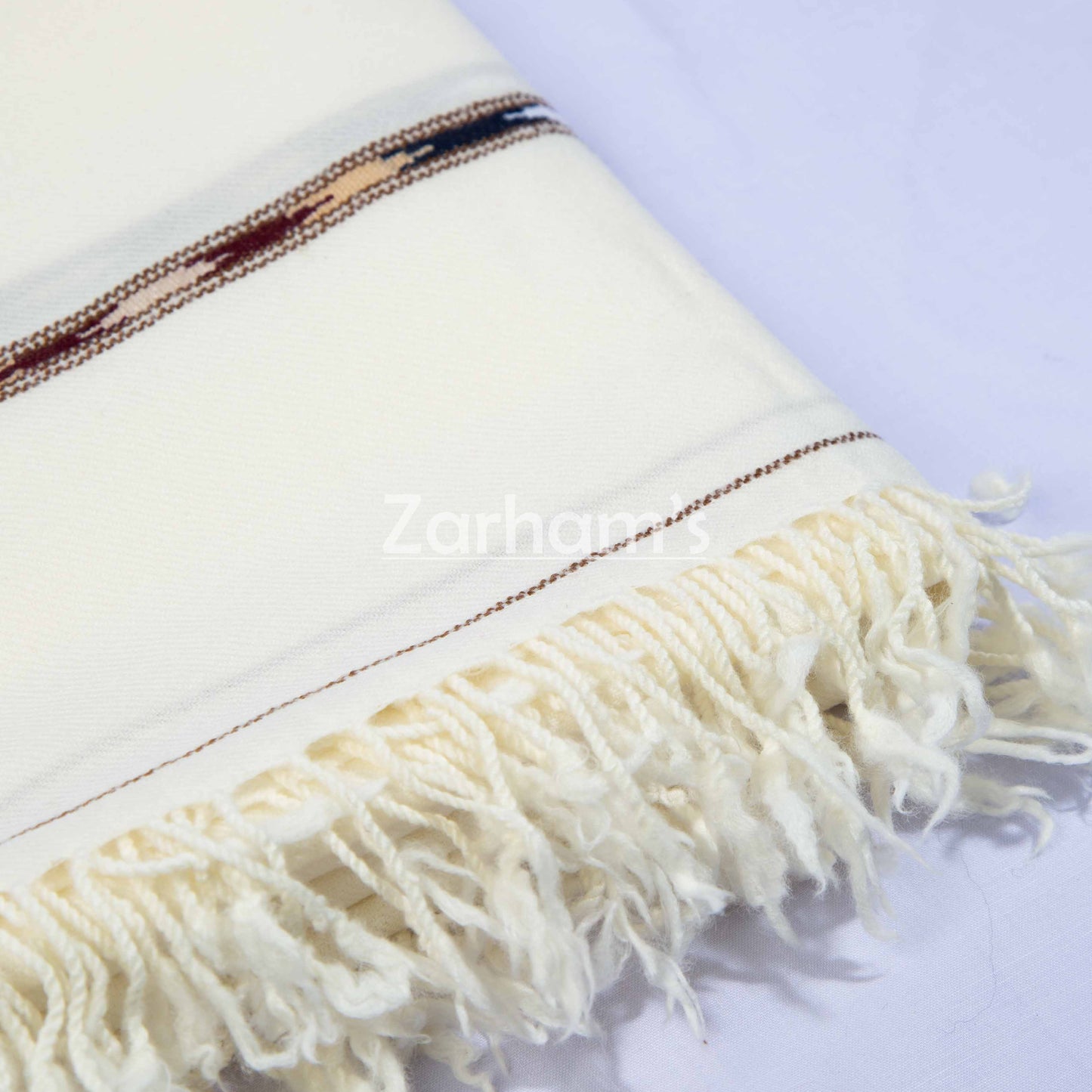 Pure Wool Premium quality handmade men's Off white Shawl