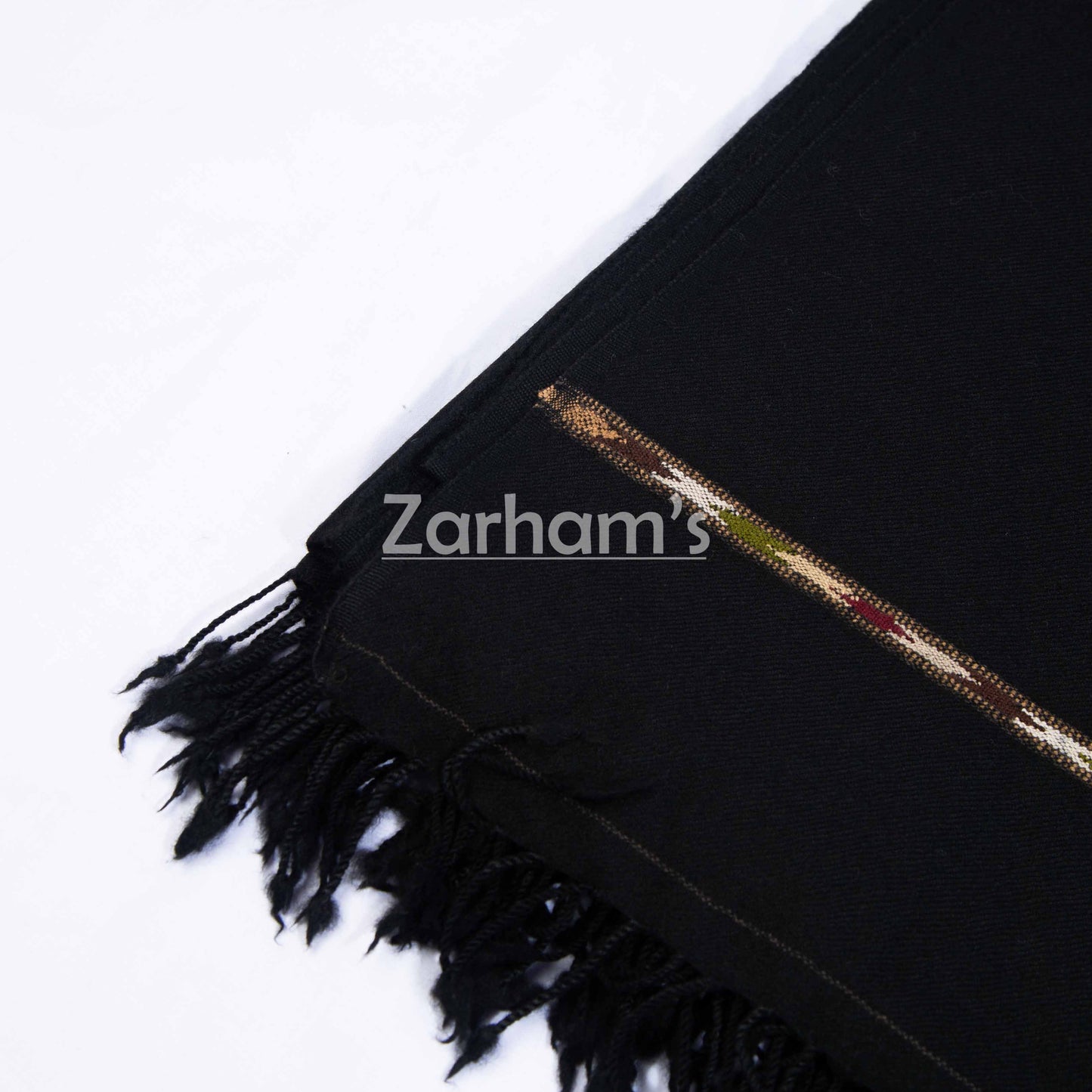 Pure Wool Premium quality handmade men's black Shawl