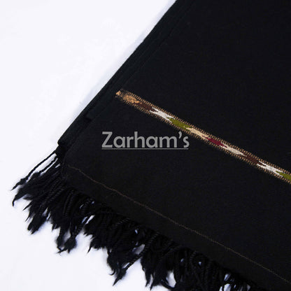 Pure Wool Premium quality handmade men's black Shawl