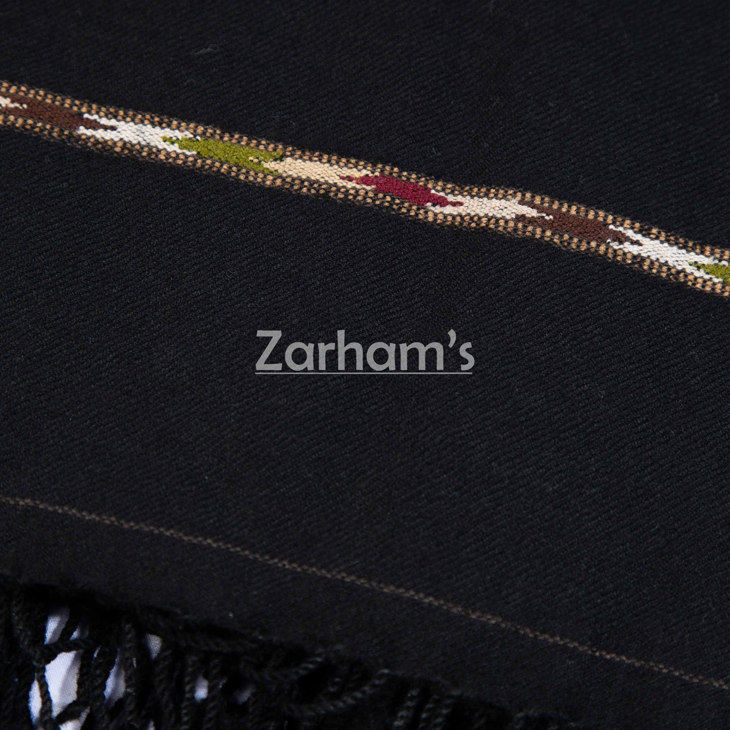 Pure Wool Premium quality handmade men's black Shawl