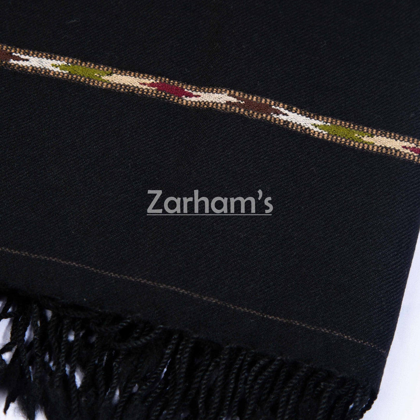 Pure Wool Premium quality handmade men's black Shawl