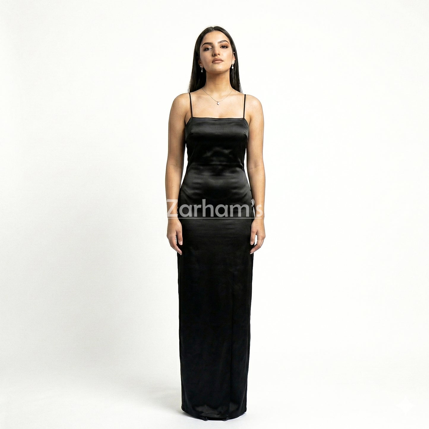 Handmade Midnight Black Silk Long Dress | Premium Quality Silk Formal and Party Dresses