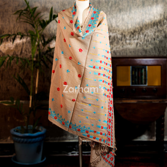 Handmade Premium quality hand embroided Himalayan Woolen Shawl